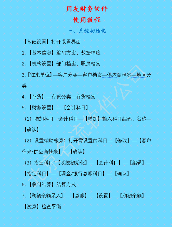 用友初始化
